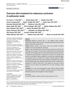 Resultados após o tratamento do carcinoma sebáceo